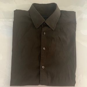 Prada short sleeve stretch kaki shirt
